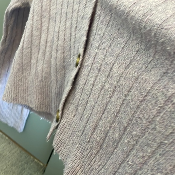 Purple cropped cardigan, size medium. Looks more purple than photo shows. - Picture 2 of 2